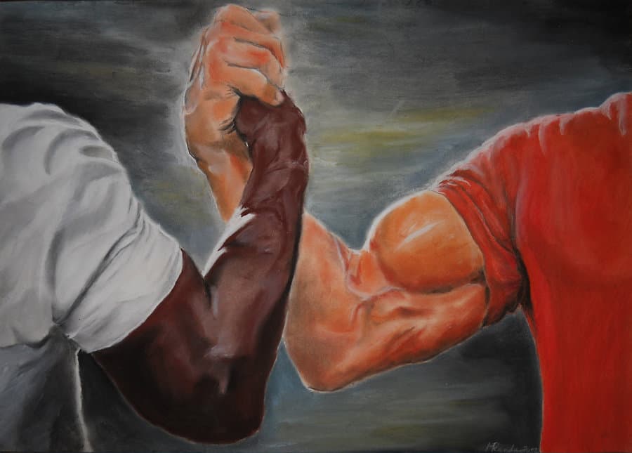 Epic Handshake meme template