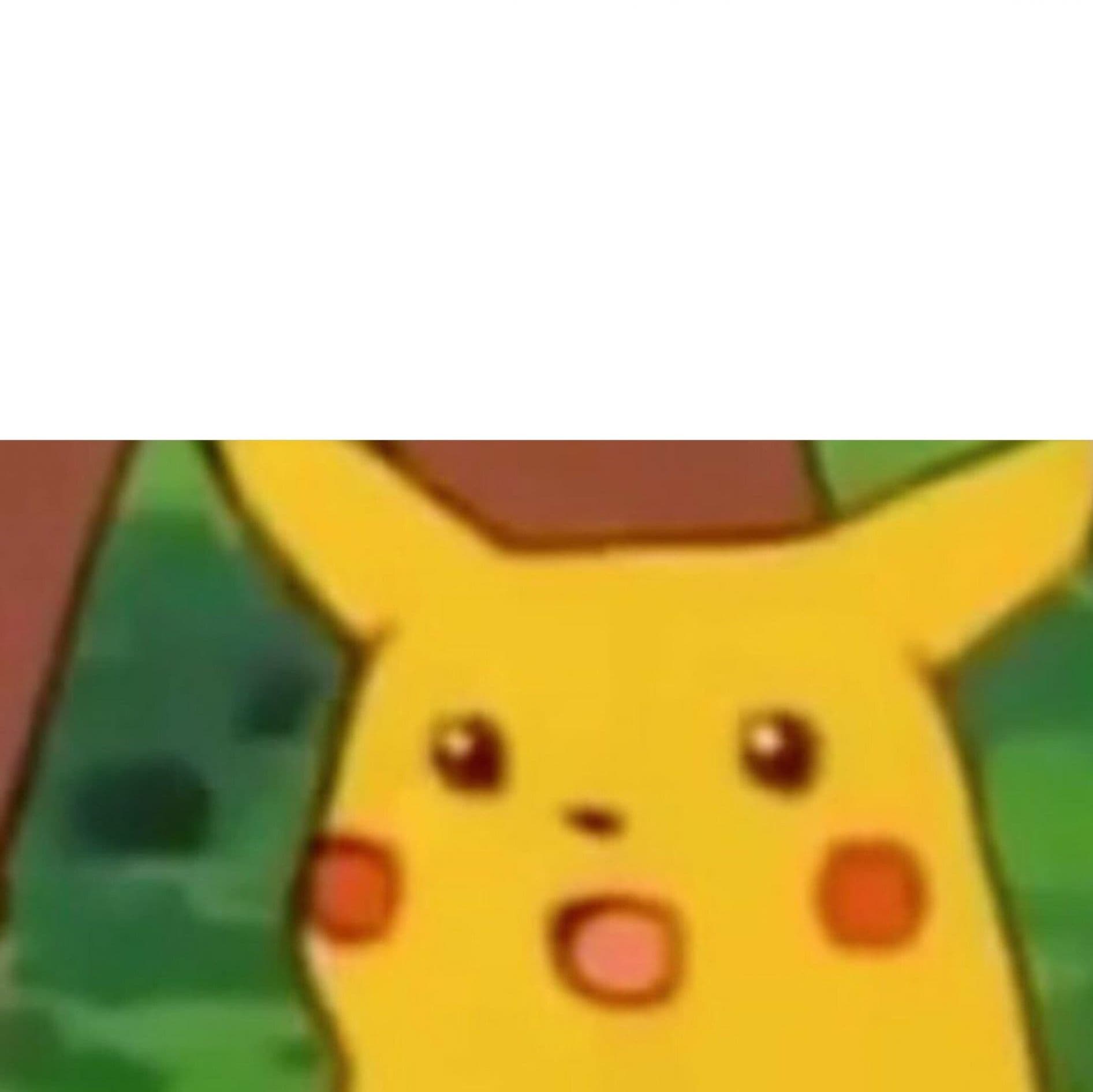 Surprised Pikachu meme template