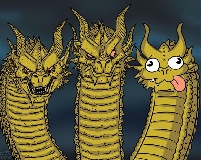 Three-headed Dragon meme template