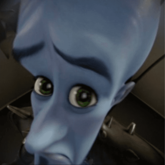 Megamind peeking meme template